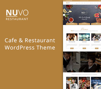 nuvo WordPress theme for restaurant businesses