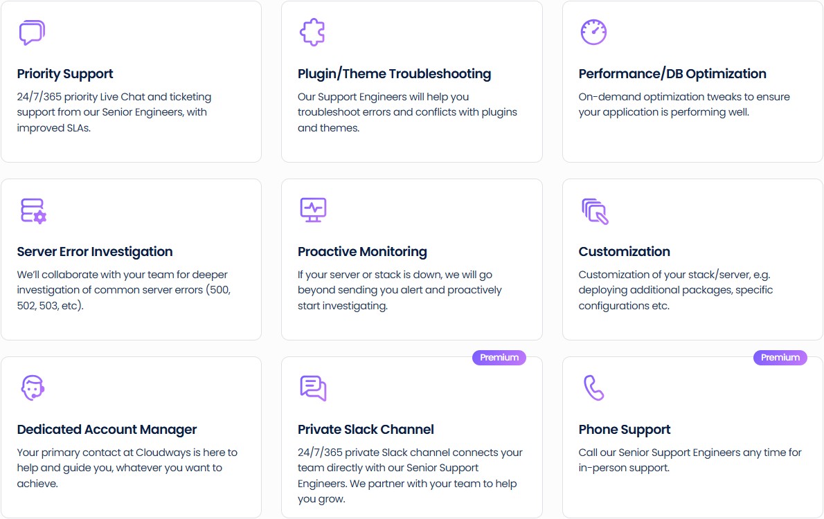 cloudways advanced support features