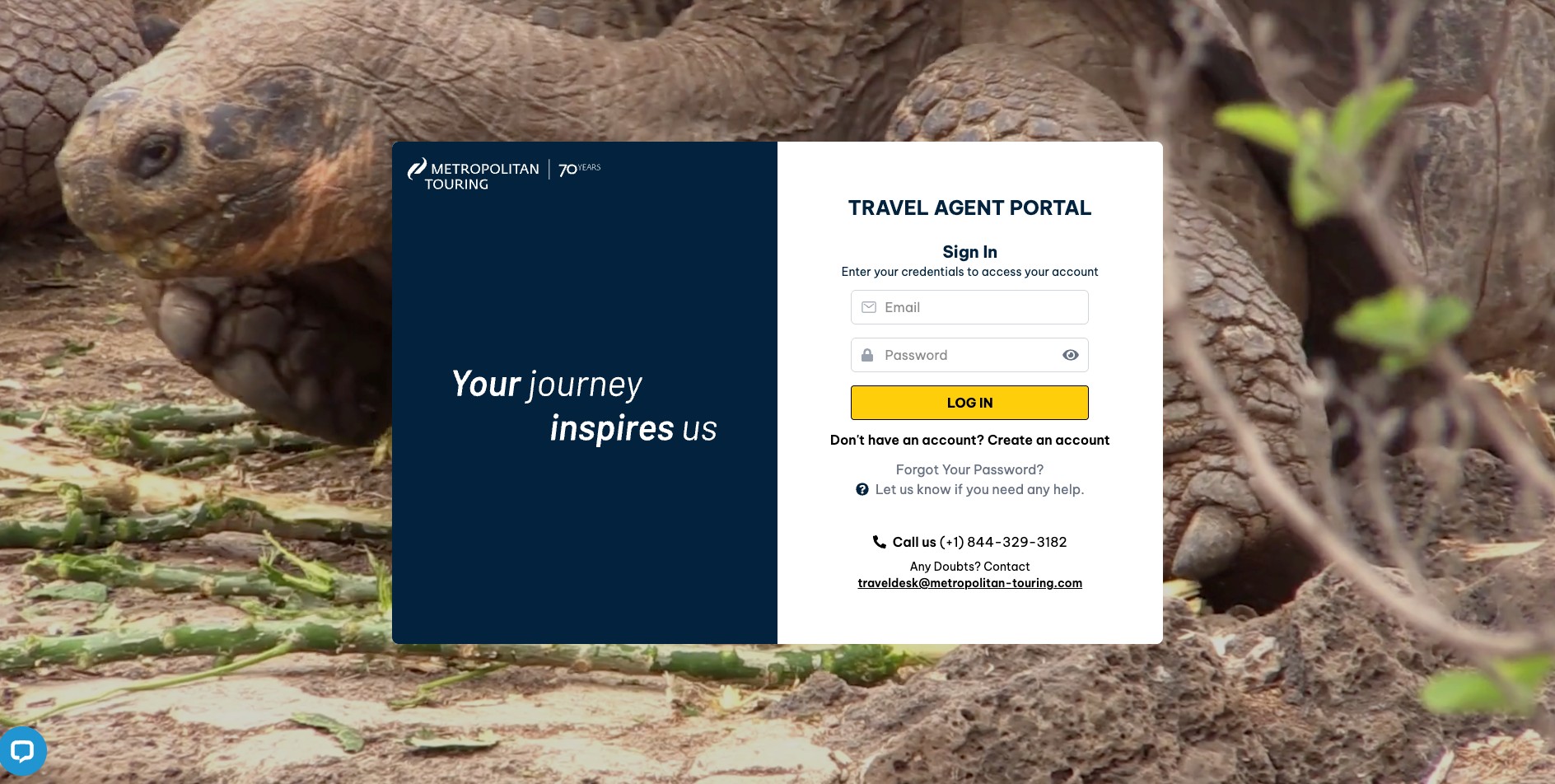 metropolitan touring agent portal