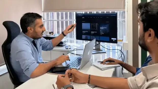 chinab shah with his team