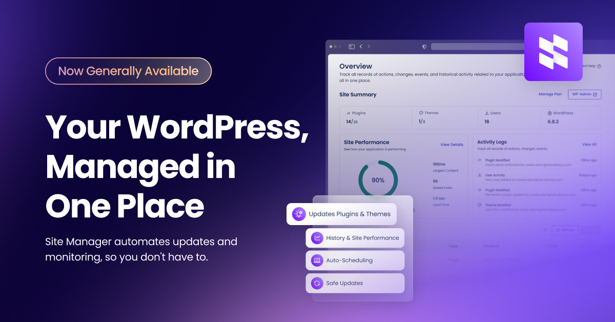 Cloudways Site Manager: WordPress Management Made Easy With One Dashboard