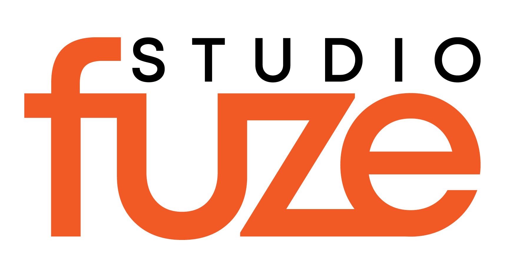 Studio Fuze logo with black 'STUDIO' text above a large orange 'fuze' wordmark.