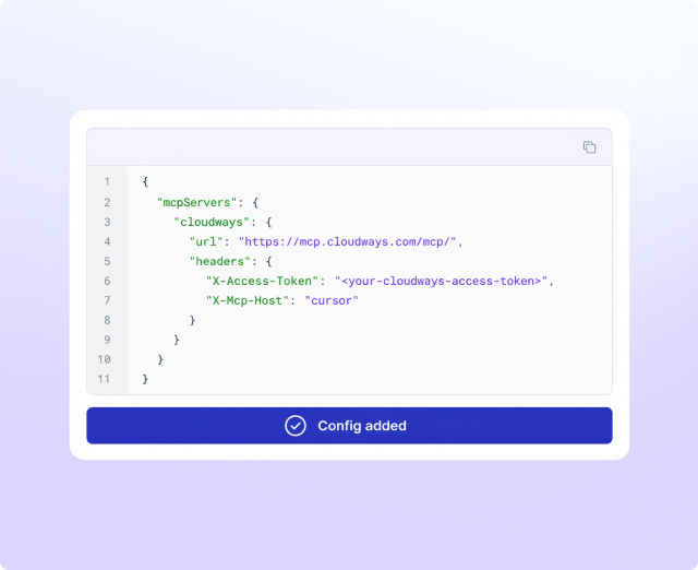 Add the config to your AI client