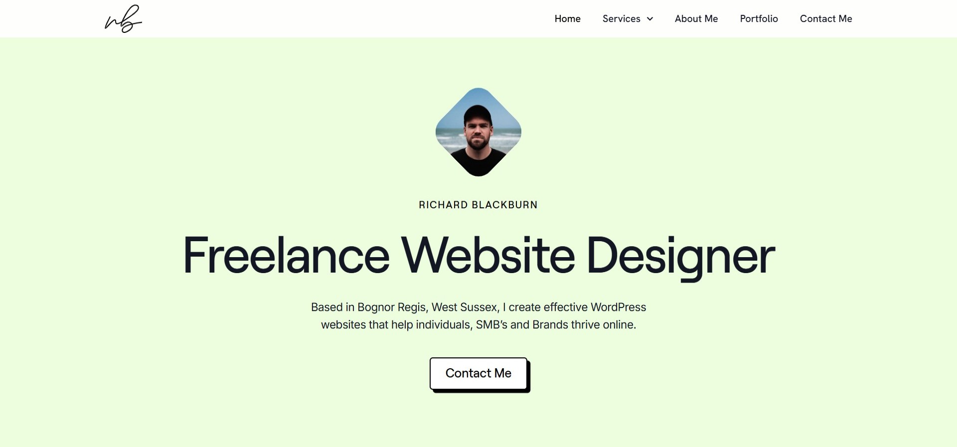 rb website design homepage
