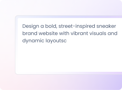 Start with a prompt — AI Website Builder interface