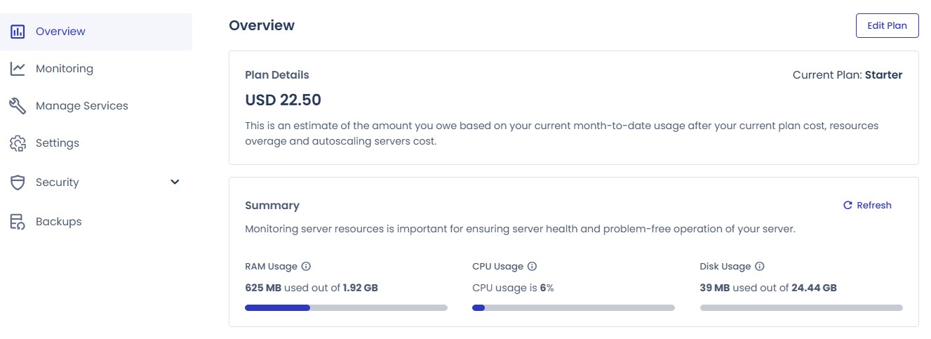 cloudways velocity dashboard