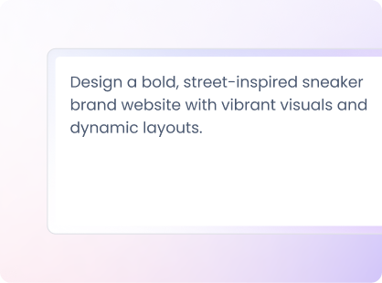 Start with a prompt — AI Website Builder interface