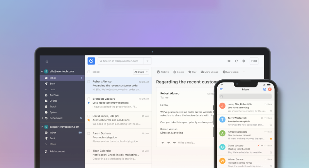 Titan Email hero video